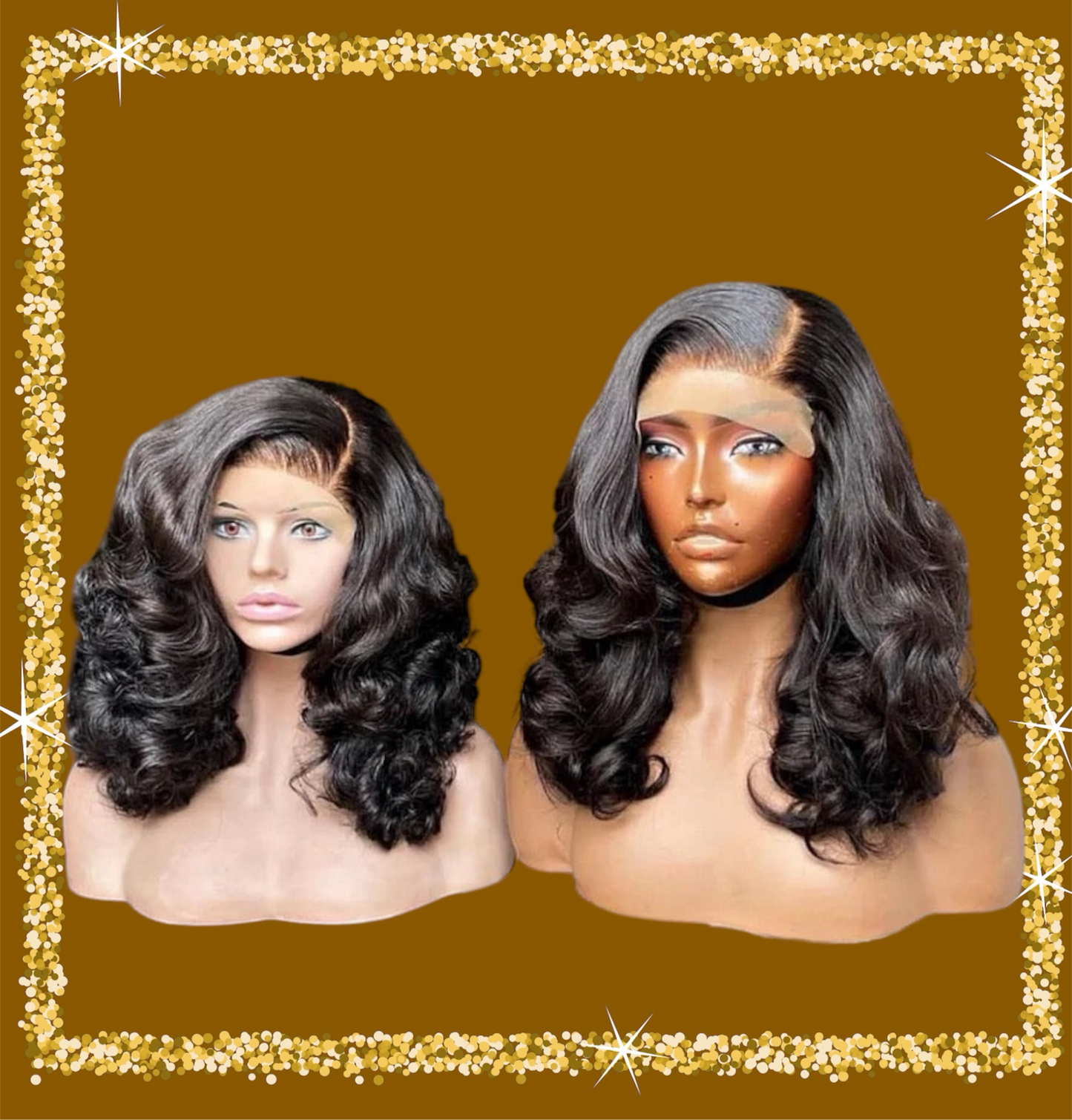 Loose wave human hair wig