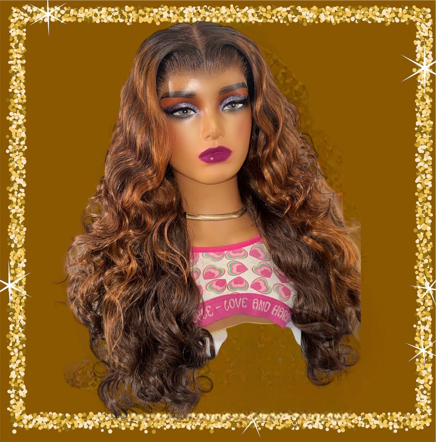 Bouncy curly wig
