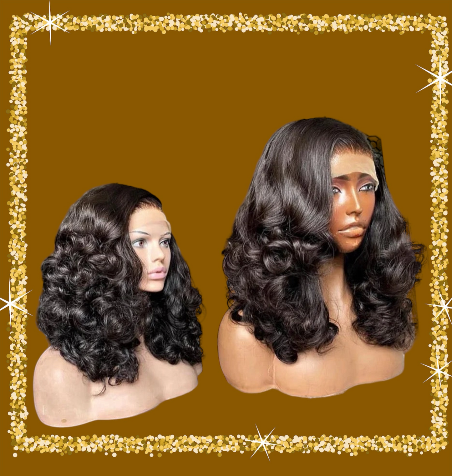 Loose wave human hair wig
